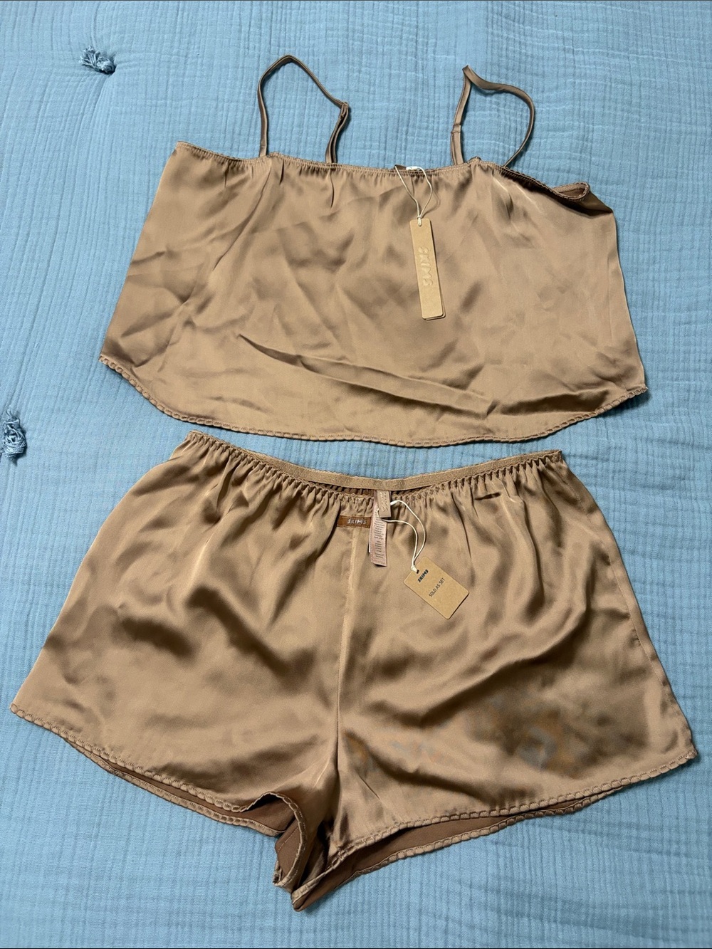 SKIMS Satin Camisole & Shorts Set - Sienna